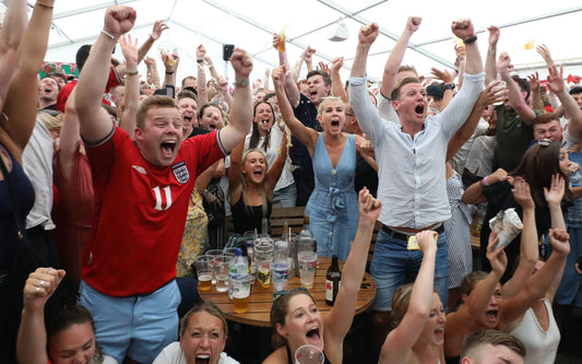 England Fans in High Spirits as They Head to The Butchers Arms and The Arrow Pub